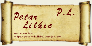 Petar Lilkić vizit kartica